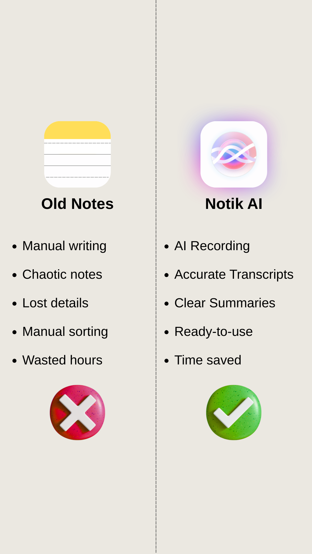 Notik: Voice Recorder Facebook ad: Meet your AI meeting assistant