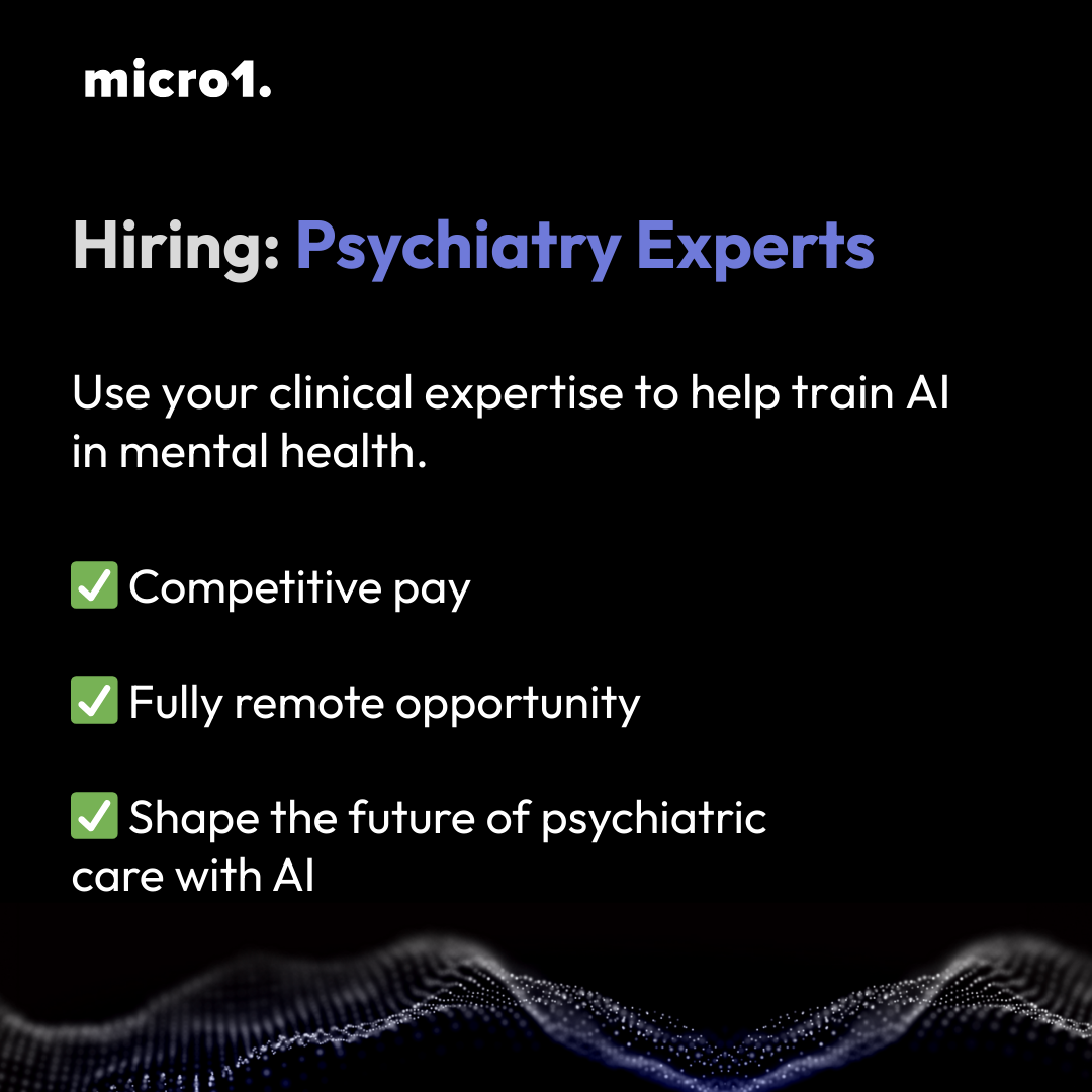 micro1 Facebook ad: Psychiatry Expert