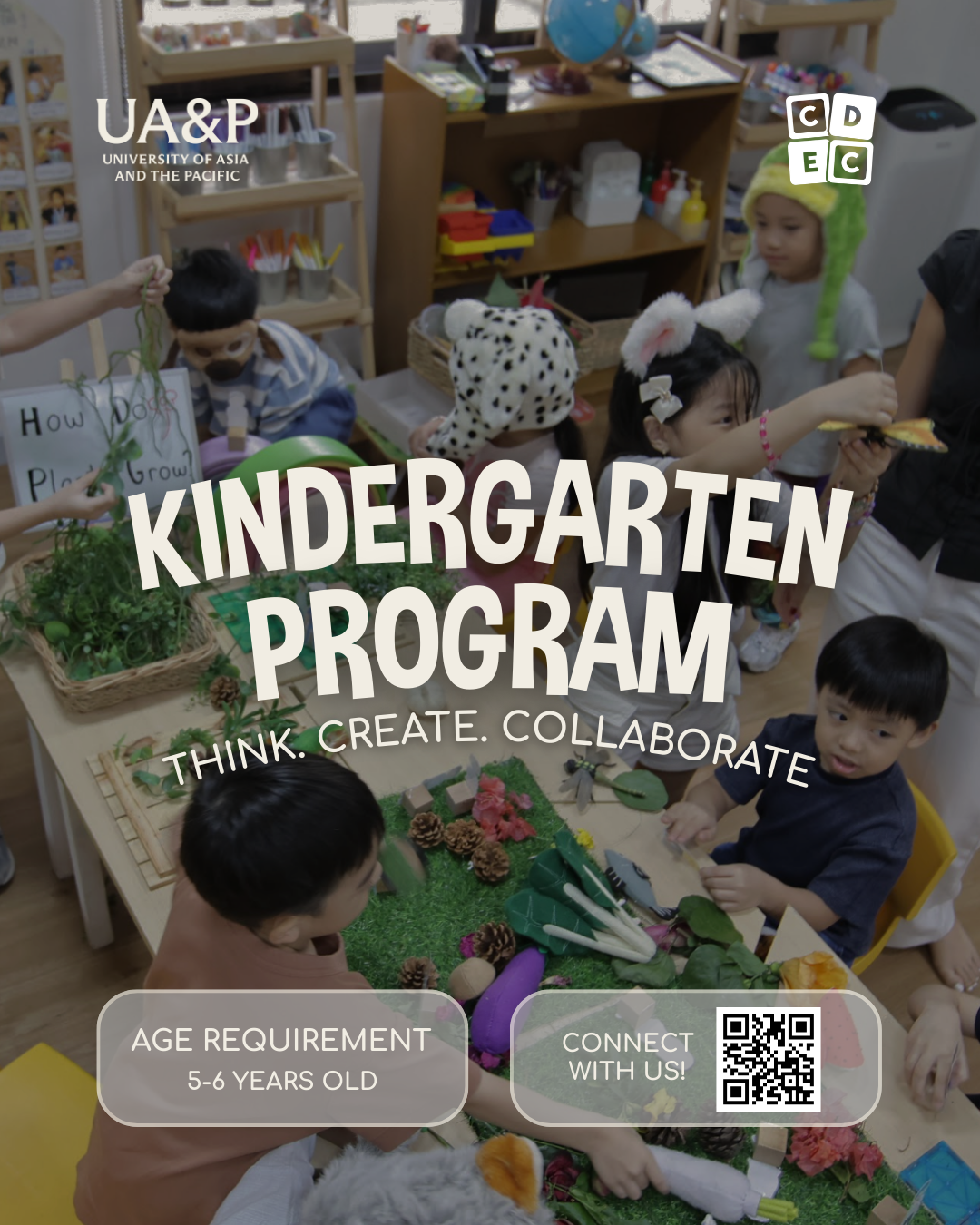 UA&P CDE Center Facebook ad: Our Kinder program nurtures confident thinkers through…