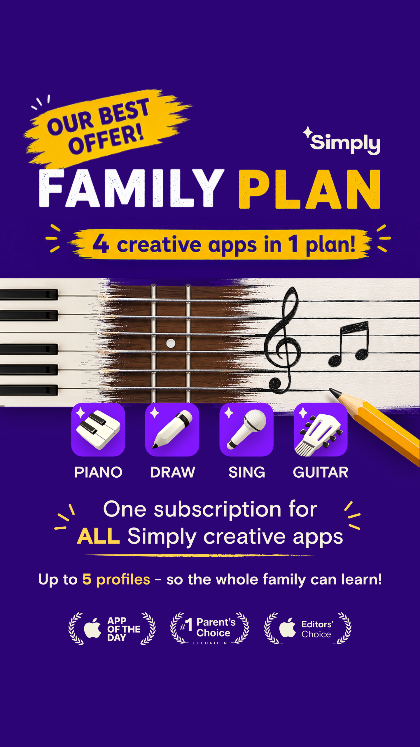 Simply - Kids Creative Hub Facebook ad from May 27, 2026