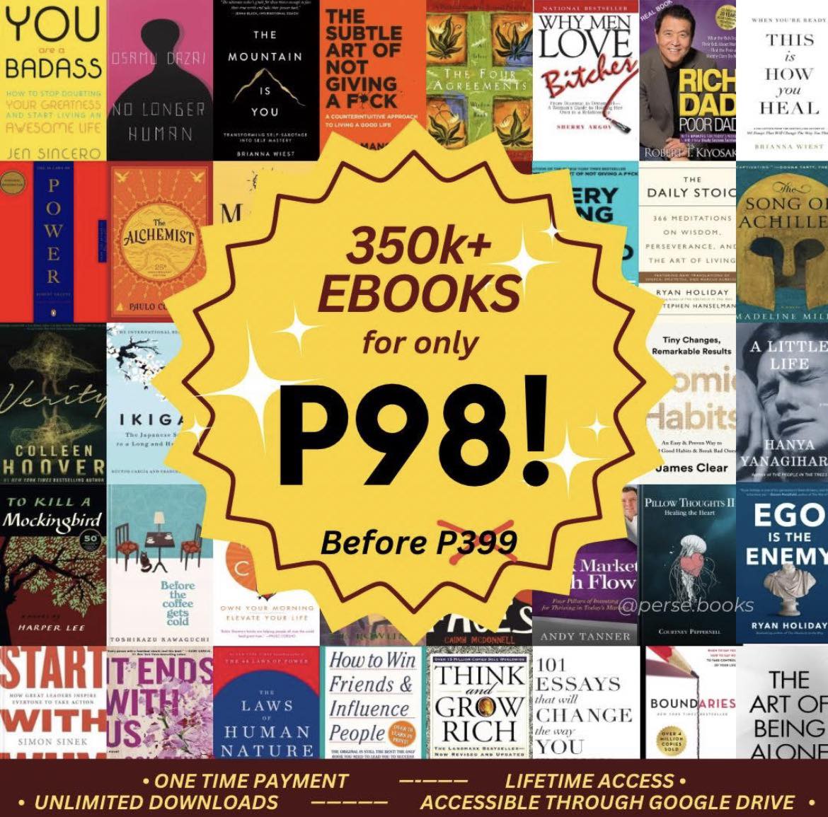 Peso E-Book Ph Facebook ad: Hey bookworms! Grab our ultimate ebook bundle for…