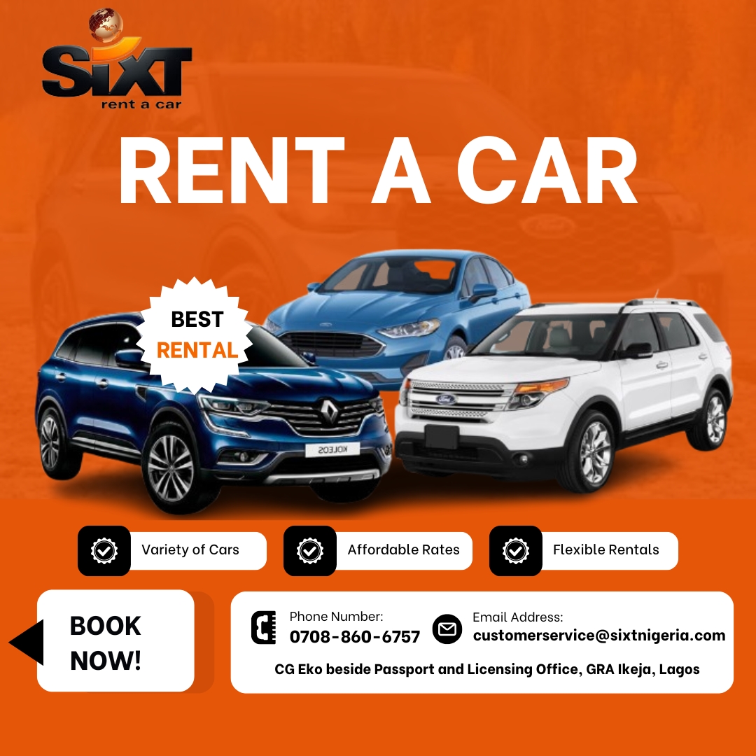 Sixt Nigeria Facebook ad: ๐๐จ๐จ๐ค ๐๐จ๐ฐ