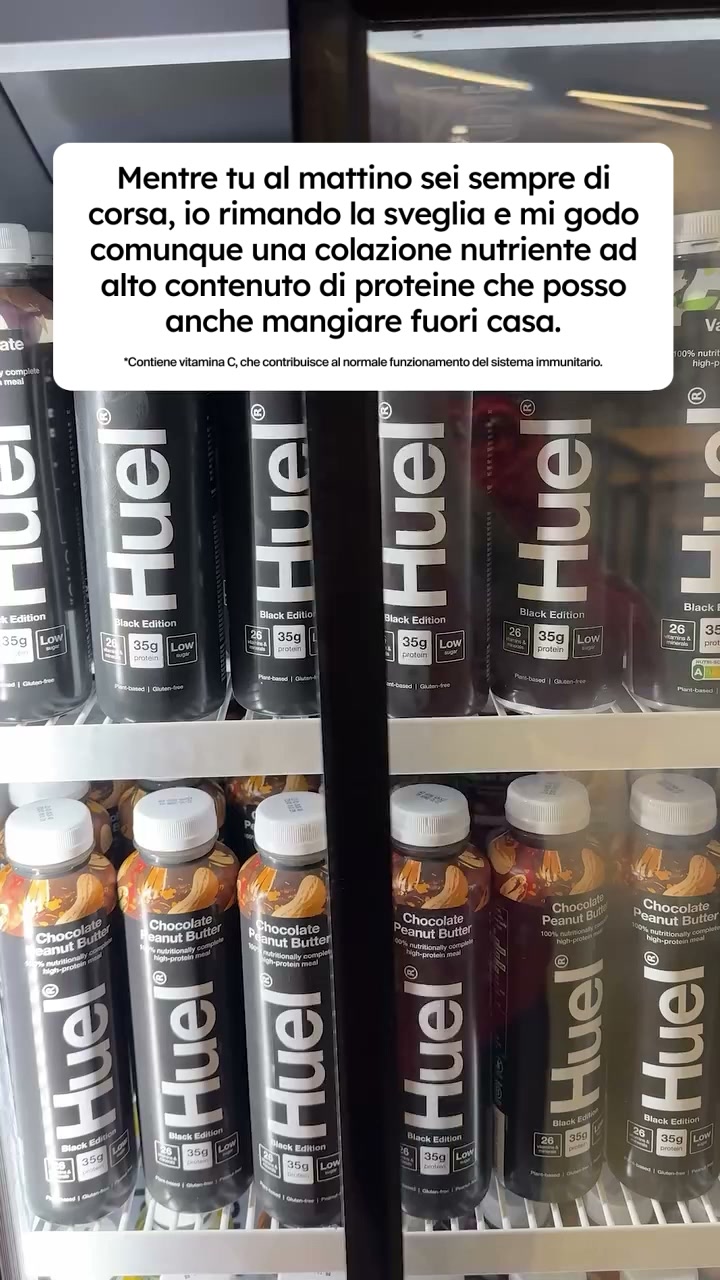 Huel Facebook ad: Proteine senza preparazione