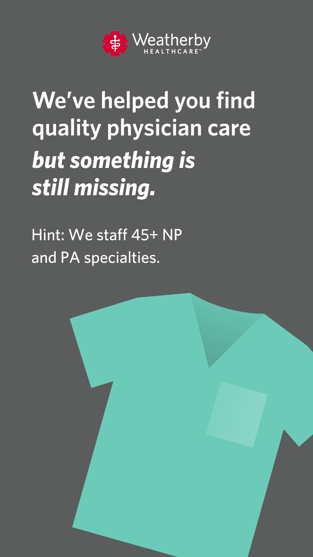 Weatherby Healthcare Facebook ad
