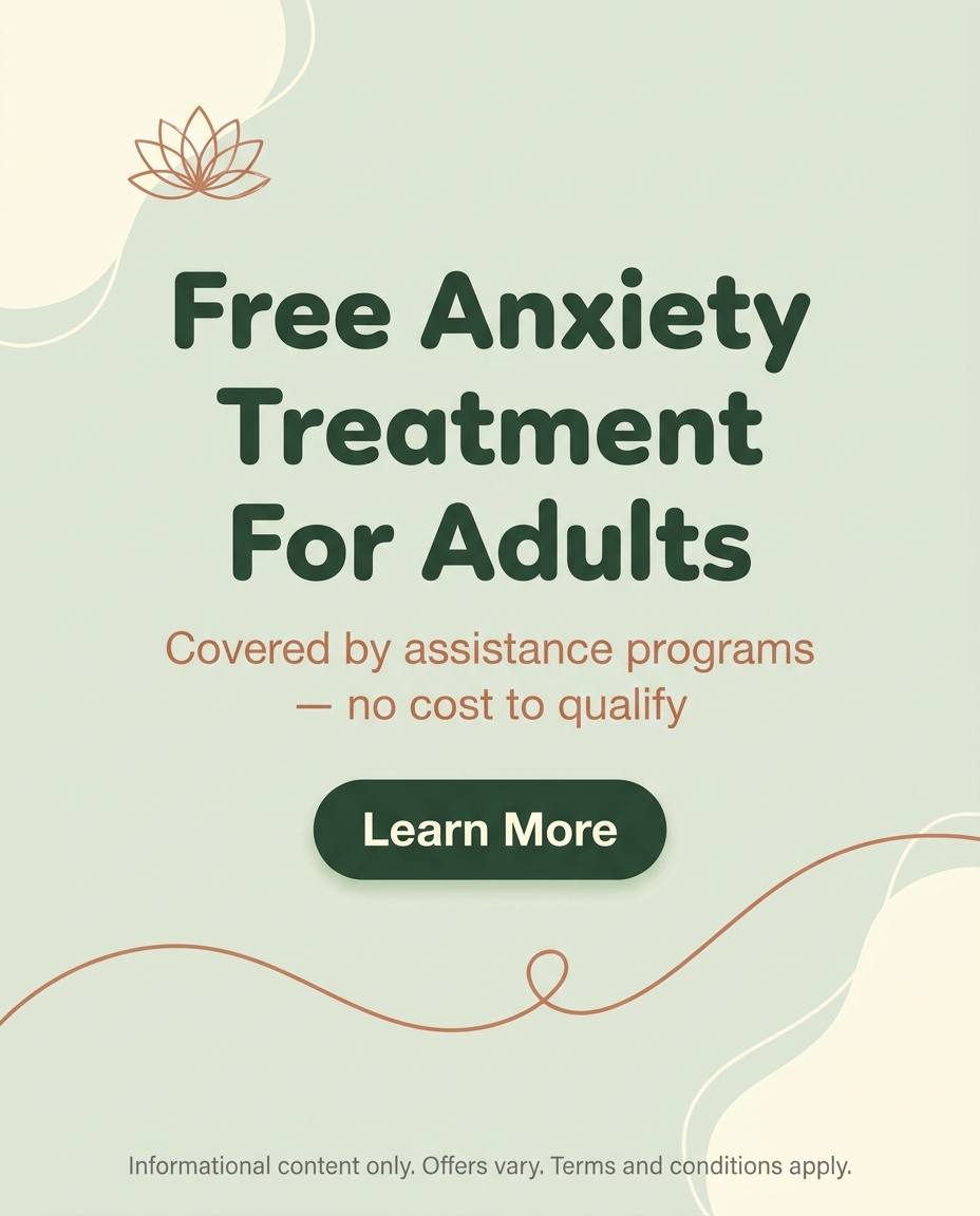 Uplift Central Facebook ad: Free Anxiety Treatment For Adults