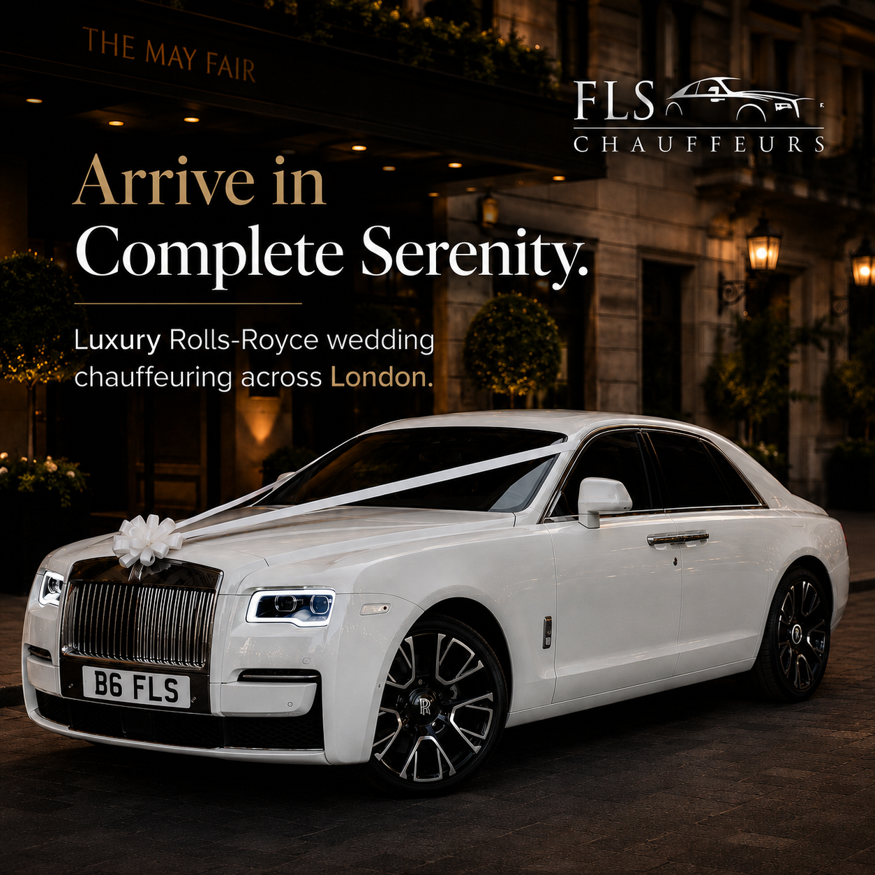 Flschauffeurs Facebook ad: Luxury Wedding Chauffeur Service