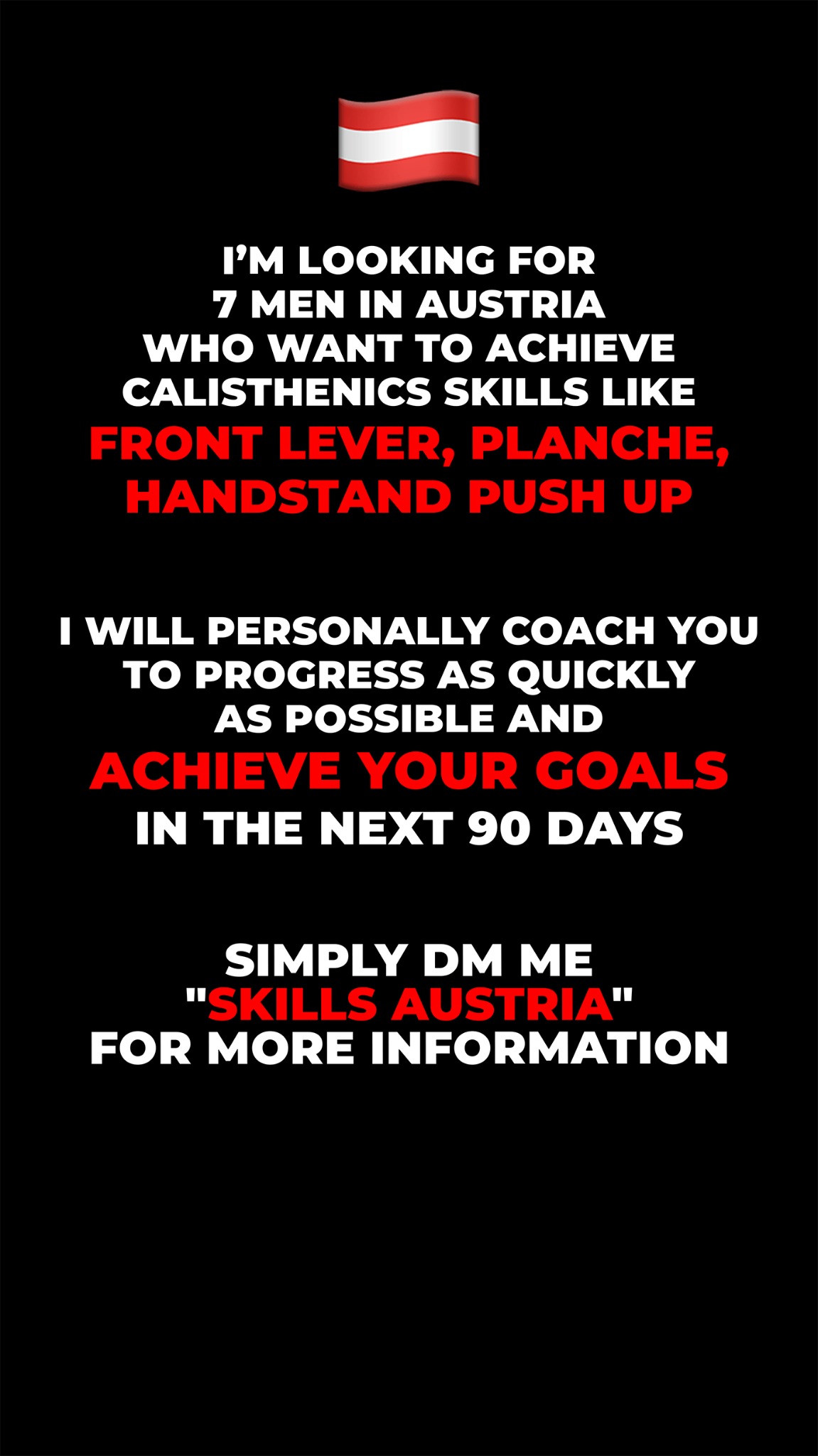 Lauris Leikarts Facebook ad: SEND ME A DM SKILLS AUSTRIA IF YOU…