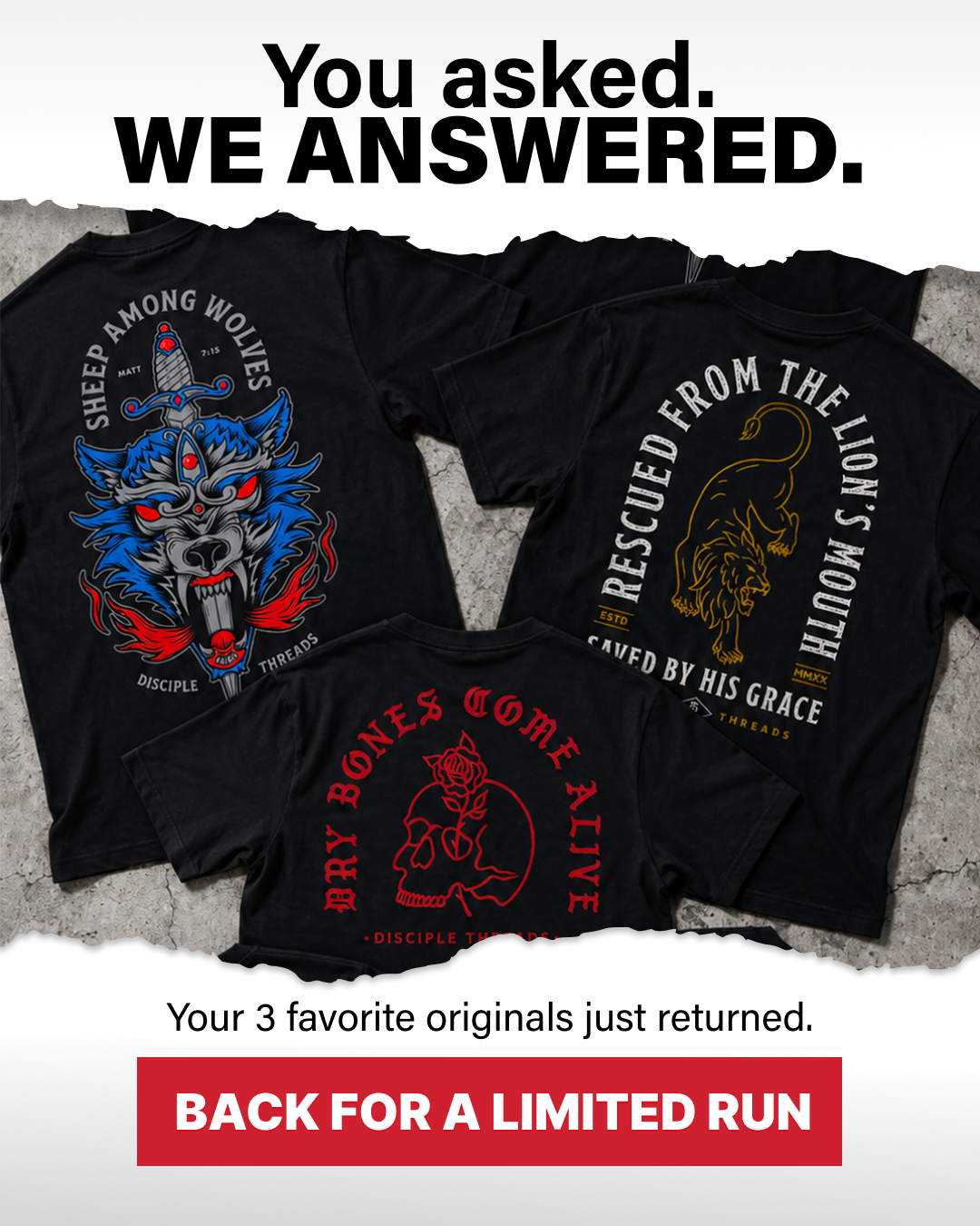 Disciple Threads Facebook ad