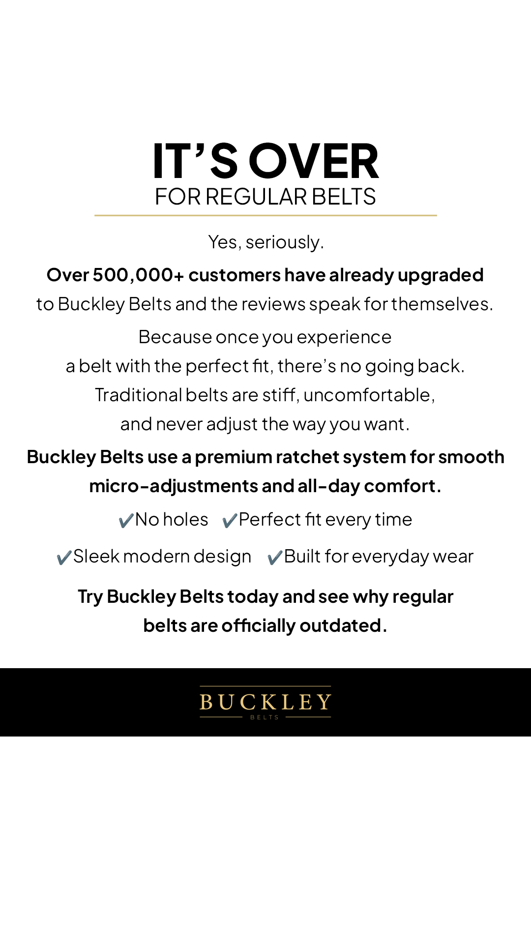 Buckley Belts Facebook ad
