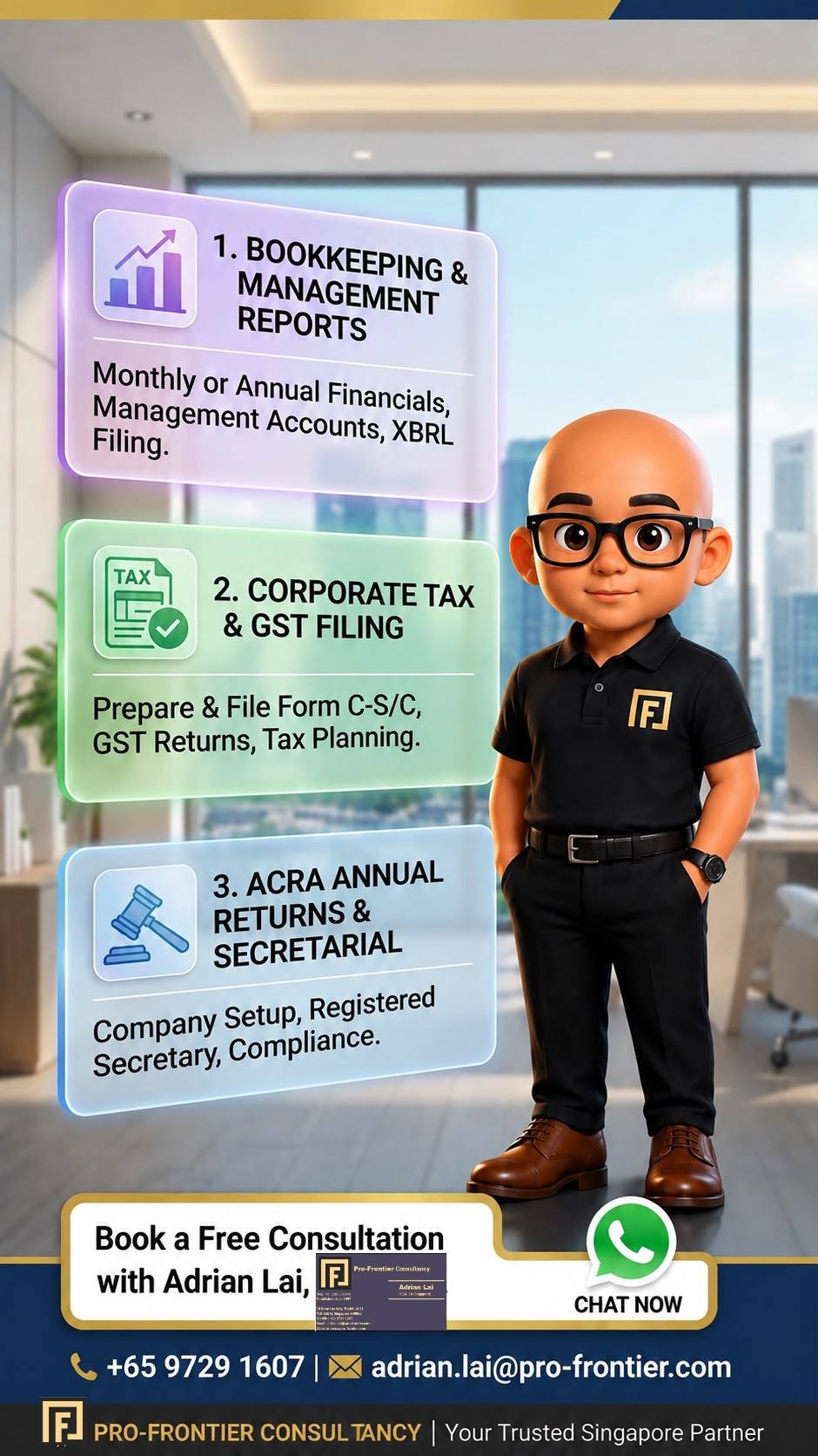 Pro Frontier Consultancy Facebook ad: Do you know how much penalties on Tax…