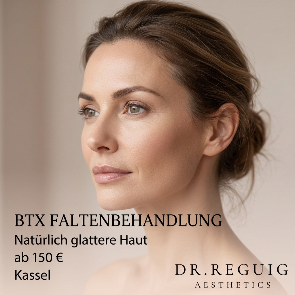 Dr. Reguig Aesthetics Facebook ad: EXKLUSIV IN KASSEL: BTX FALTENBEHANDLUNG