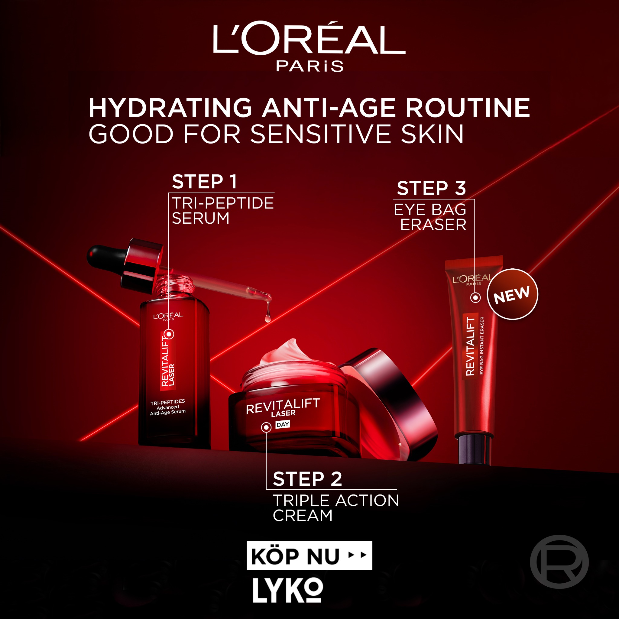 L'Oréal Paris Facebook ad: AVANCERAD ANTI-AGE RUTIN