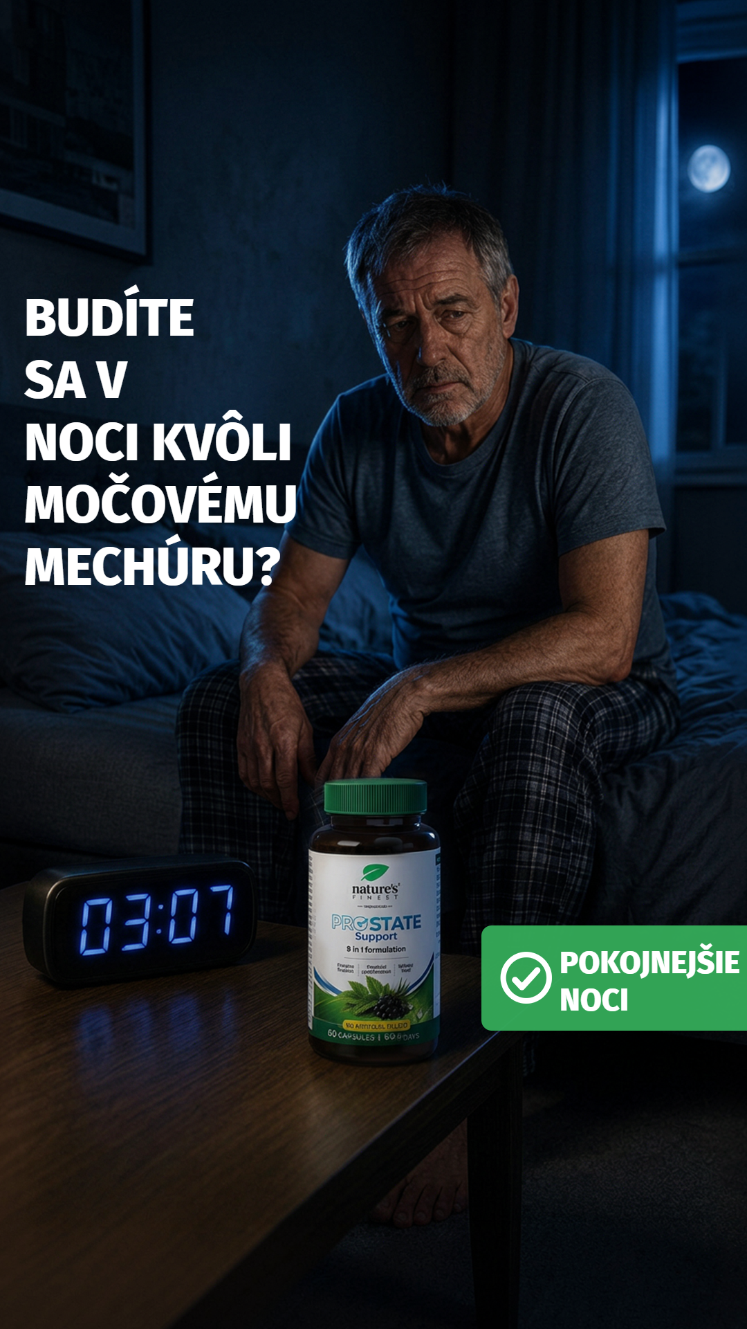 Nature's Finest Slovensko Facebook ad: Menej nočných návštev toalety
