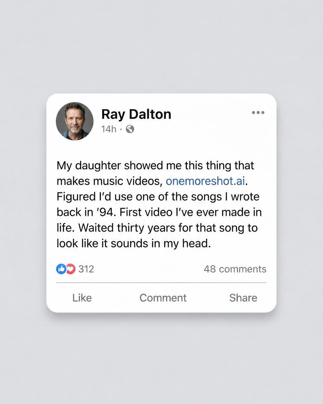 One More Shot AI Facebook ad