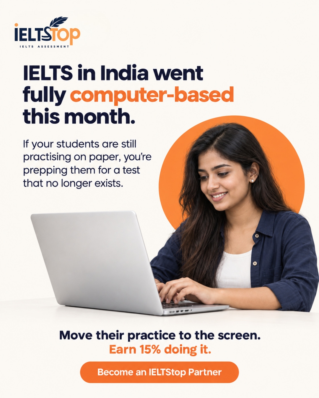 Ieltstop Facebook ad: Become an IELTStop Partner