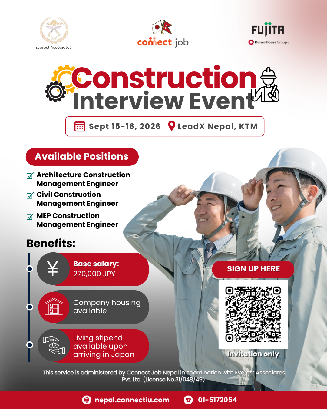 Connect Job Nepal - Work in Japan Facebook ad: Work in Japan as Engineers