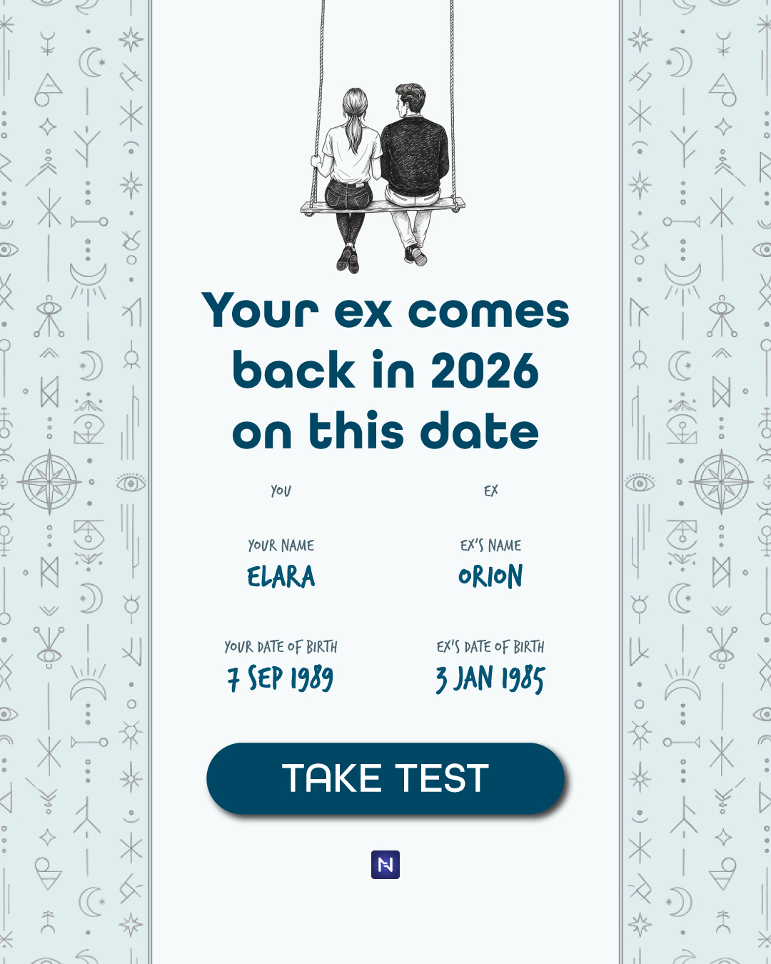 Nebula: Does my ex returns? Facebook ad