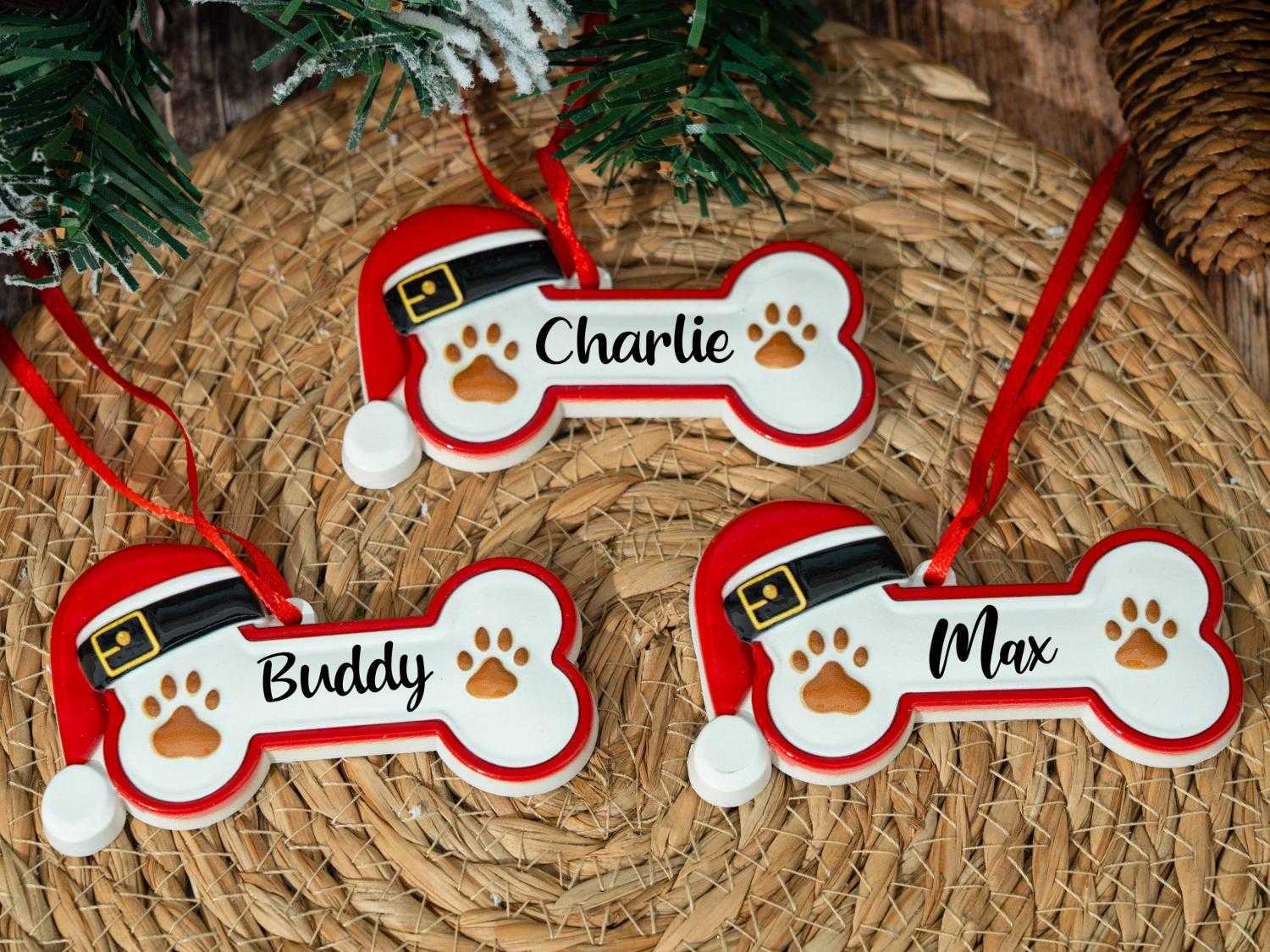 Tailorsgift Facebook ad: Custom Dog Paw Ornament,Personalized Pet Bone Xmas…