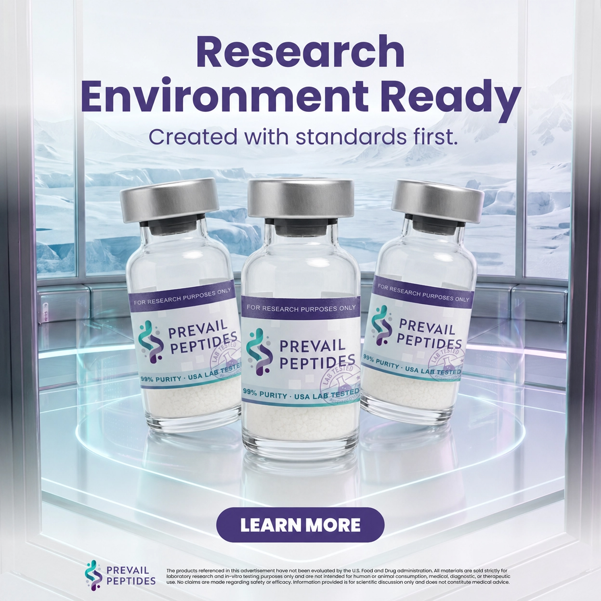 Prevail Research Facebook ad: Science You Can Rely On