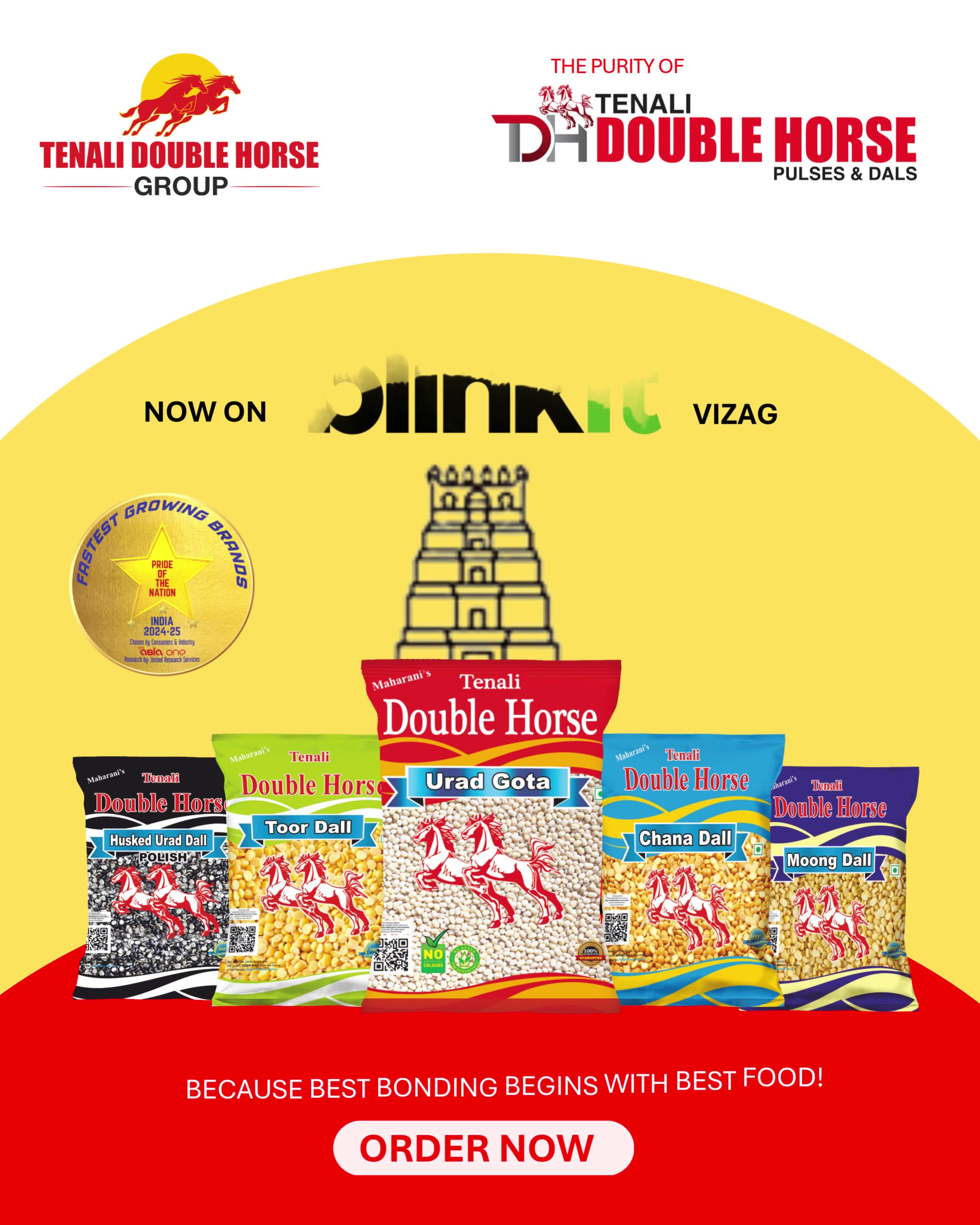 Tenali Double Horse Facebook ad: Open your Blinkit app & search Tenali Double Horse now!