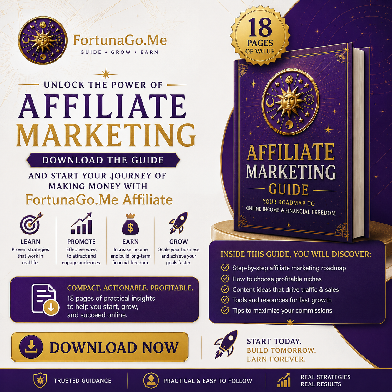 FortunaGo.Me Facebook ad: Download Your FREE Affiliate Marketing Guide