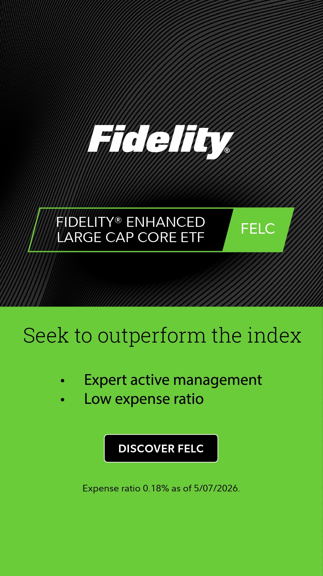 Fidelity Investments Facebook ad