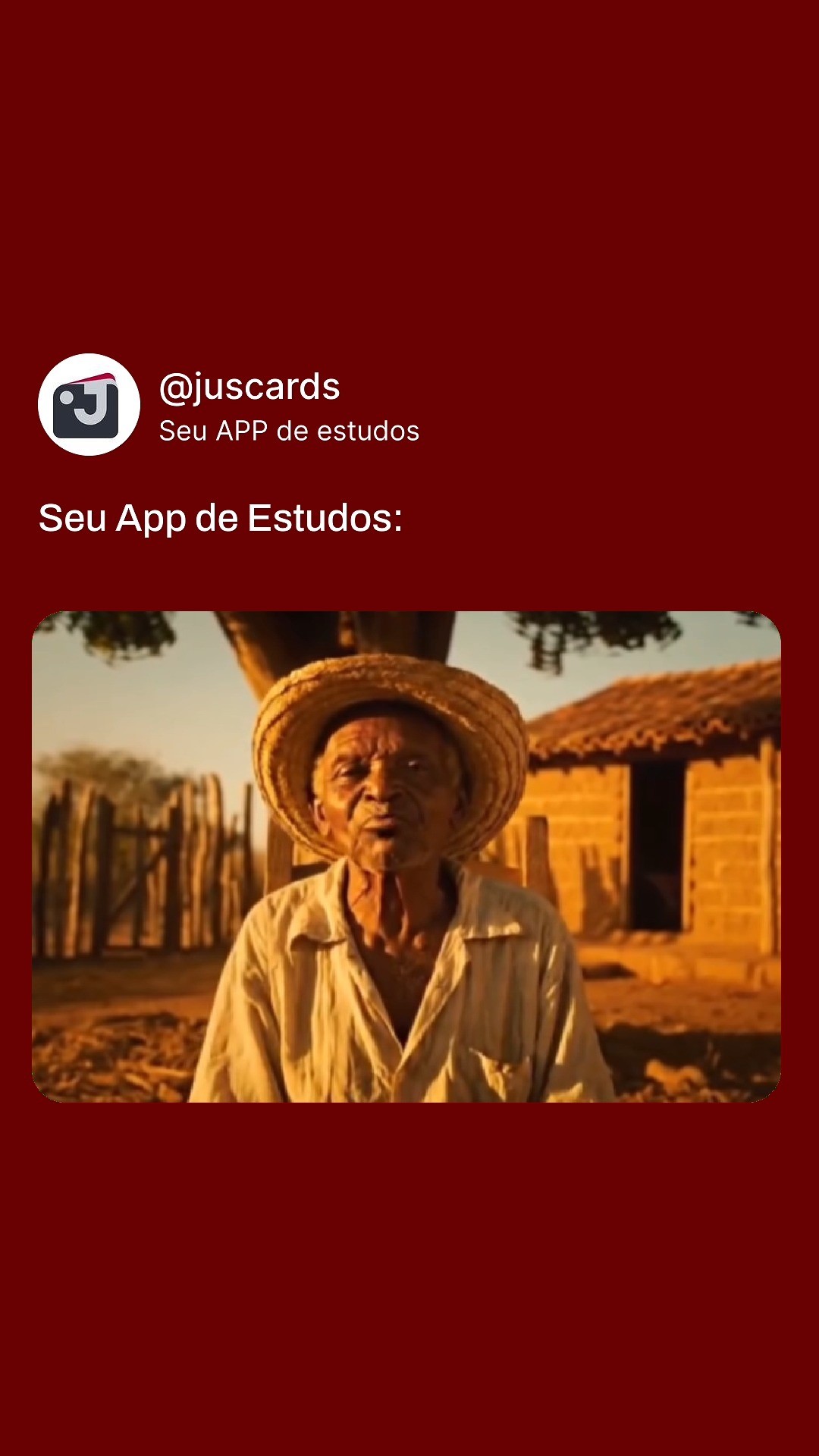 Juscards - Seu app de estudos Facebook ad: Aprender Direito nunca foi tão leve.