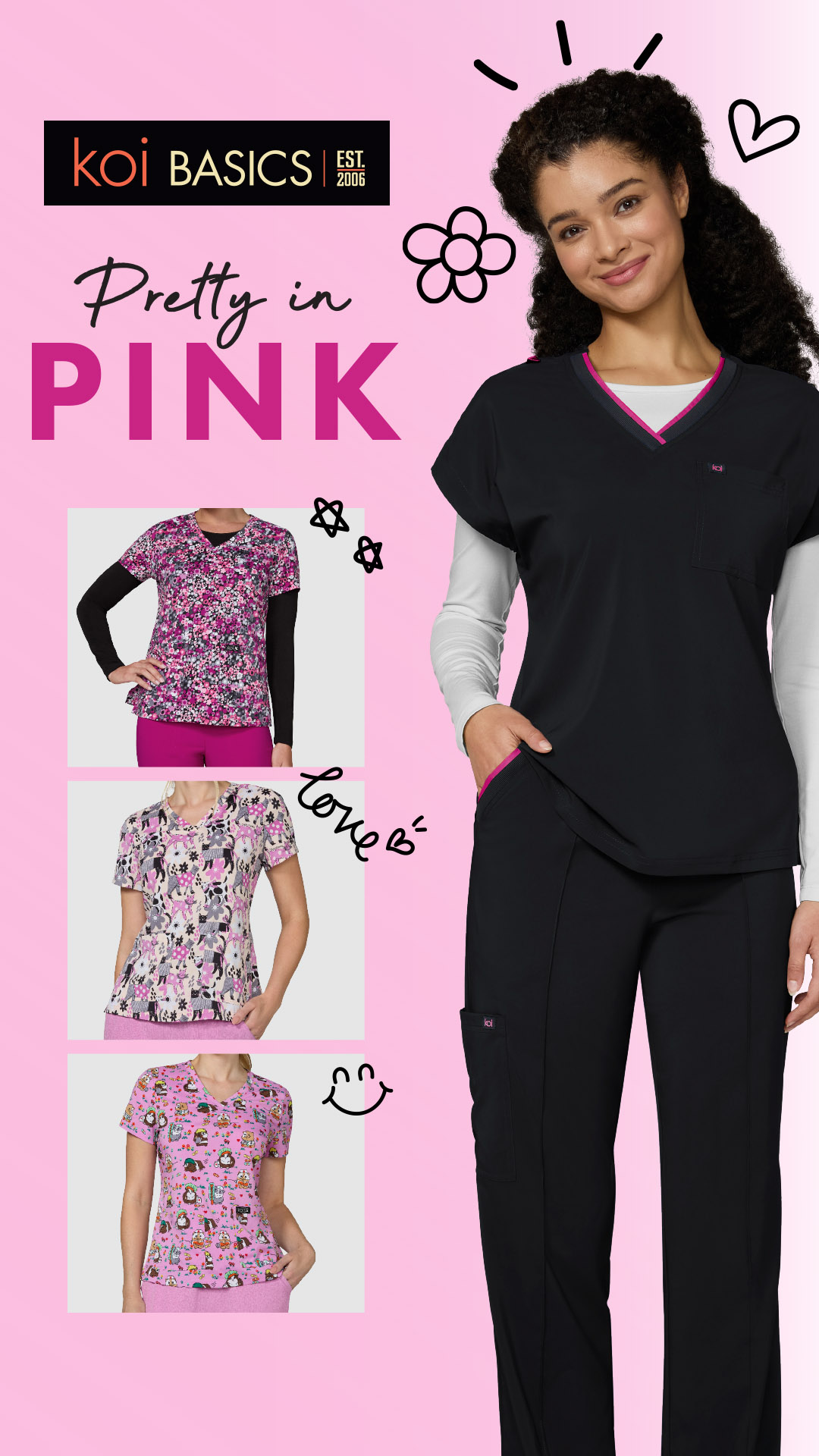 koi Designer Scrubs Facebook ad