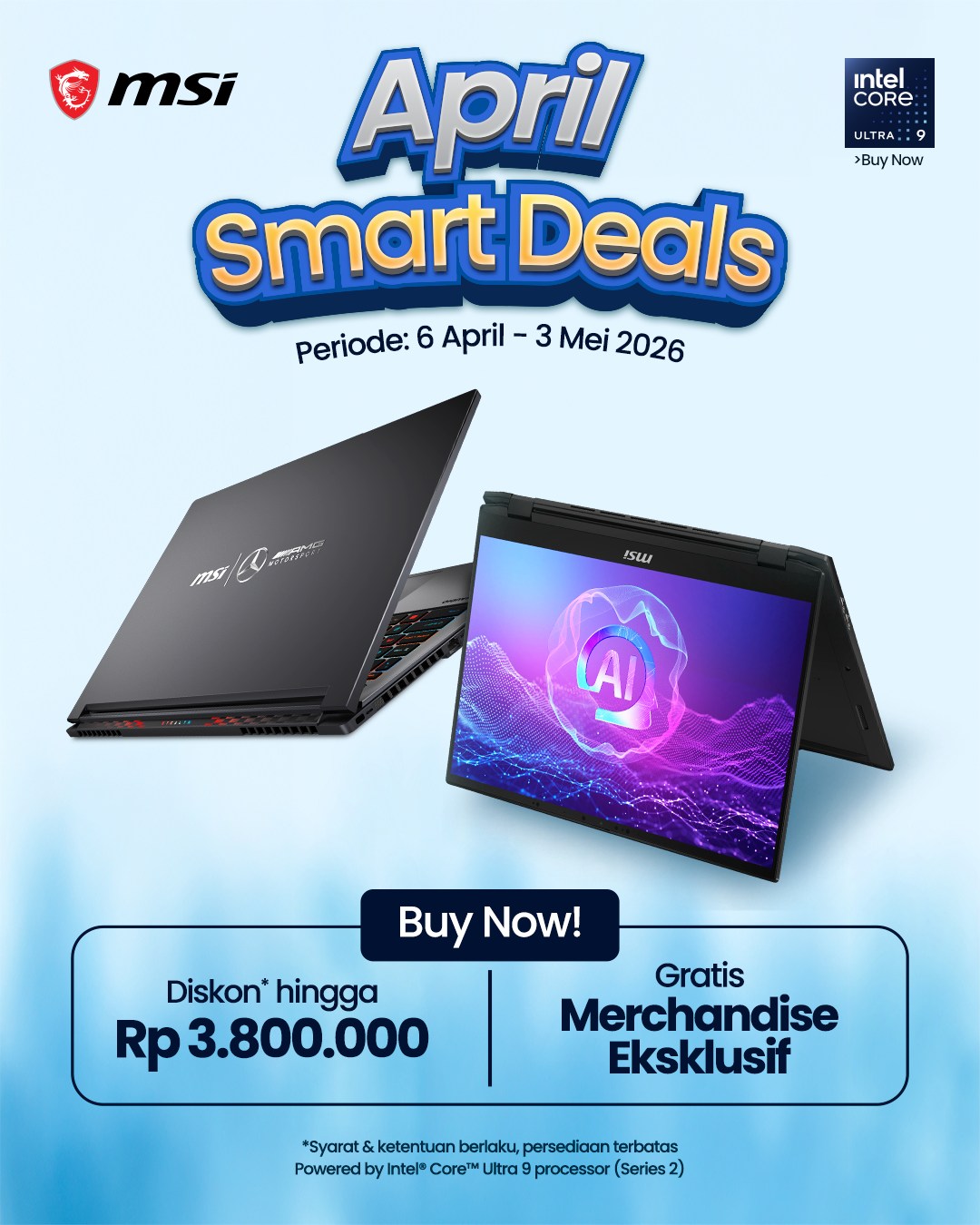 MSI Gaming Facebook ad: April Smart Deals dari MSI Saatnya upgrade ke…
