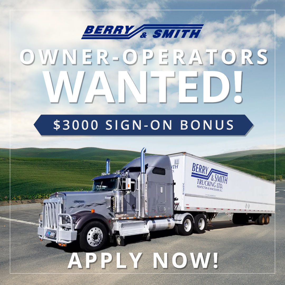 Berry and Smith Trucking Facebook ad: Berry & Smith is now hiring regional owner-operators…