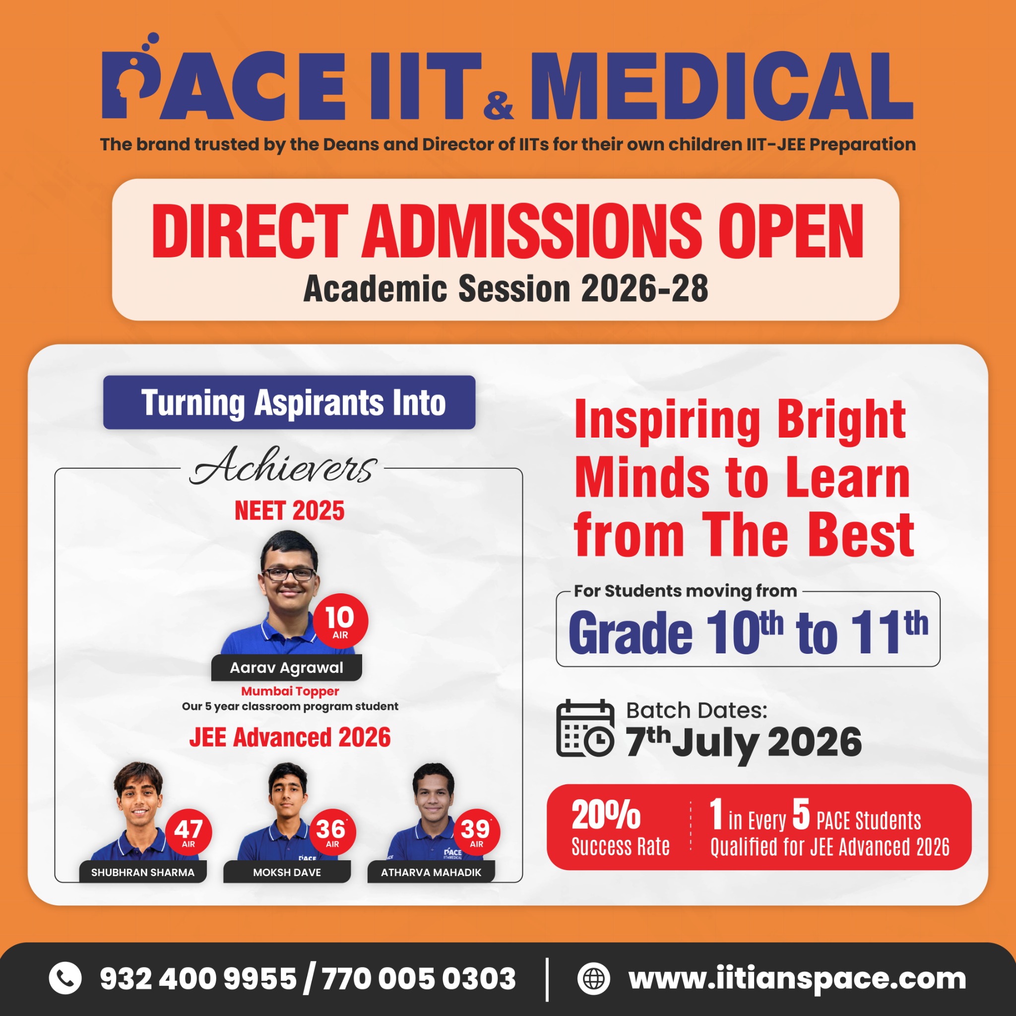 PACE - IIT & Medical Facebook ad