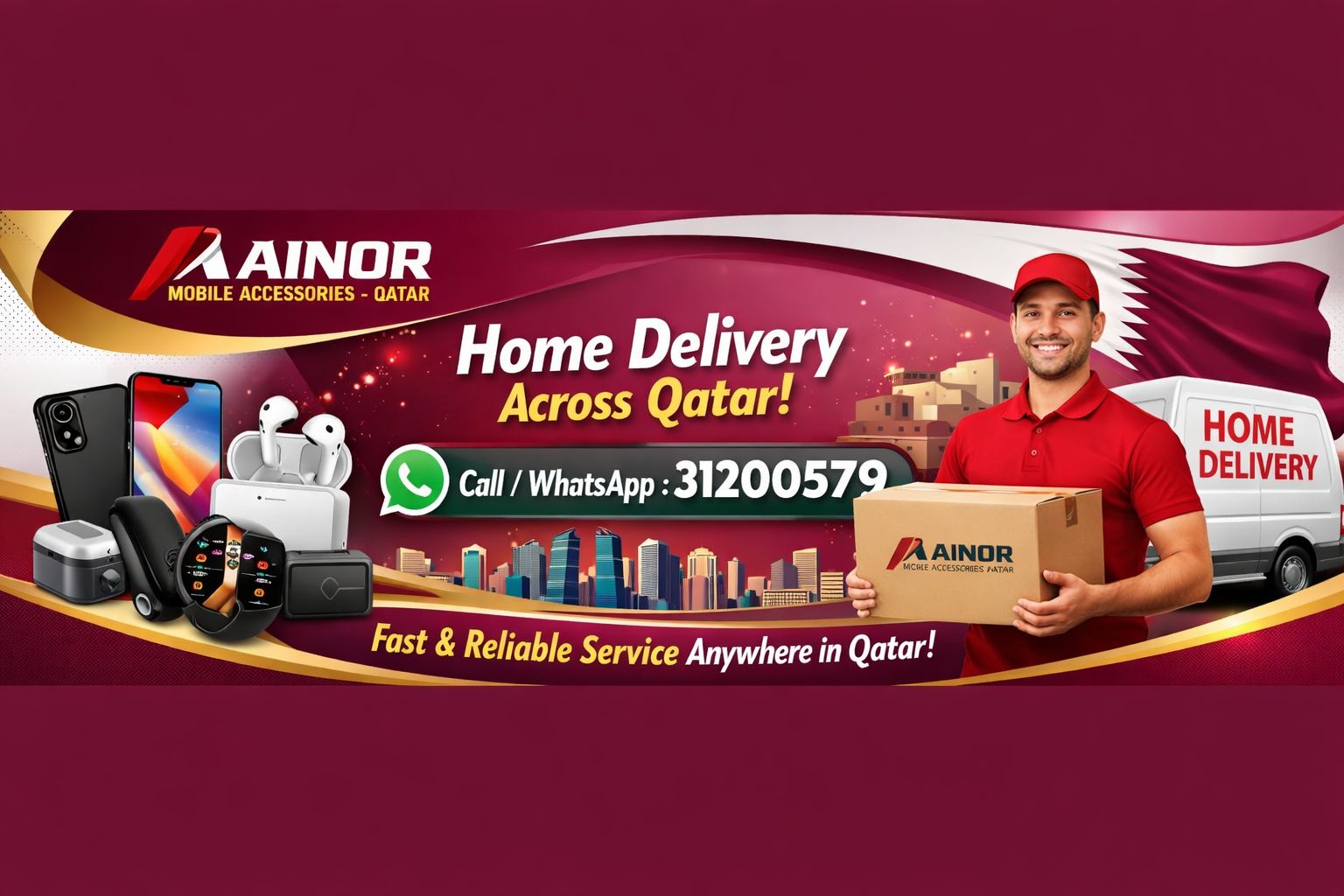 Ainor Mobile Accessories-Qatar Facebook ad
