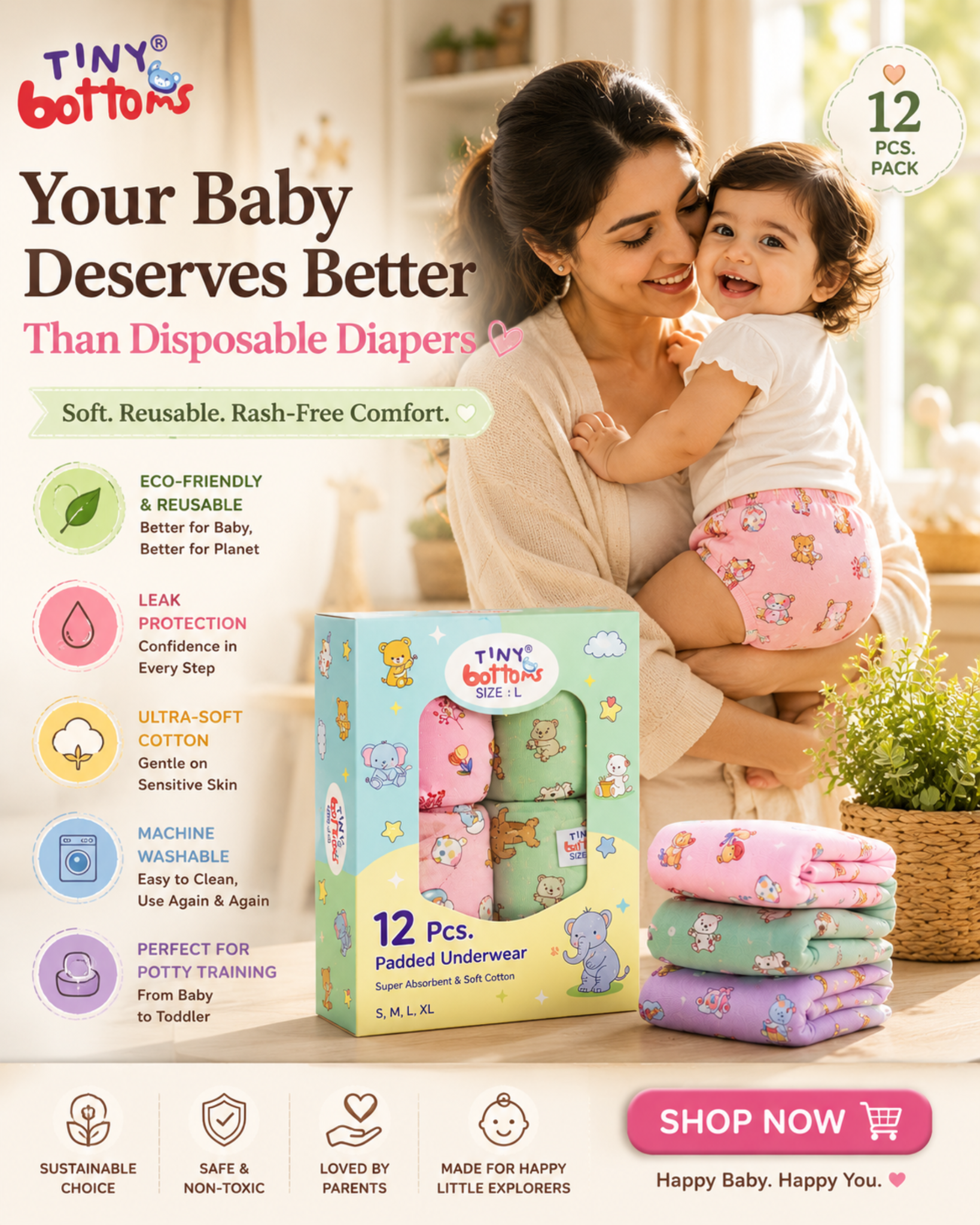 Tiny Bottoms Facebook ad