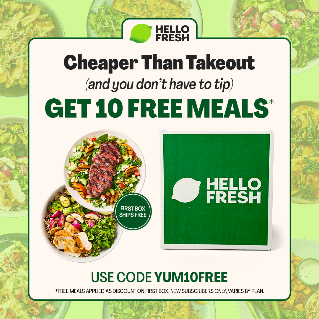 So Yummy Facebook ad: Use code YUM10FM to get 10 free meals*