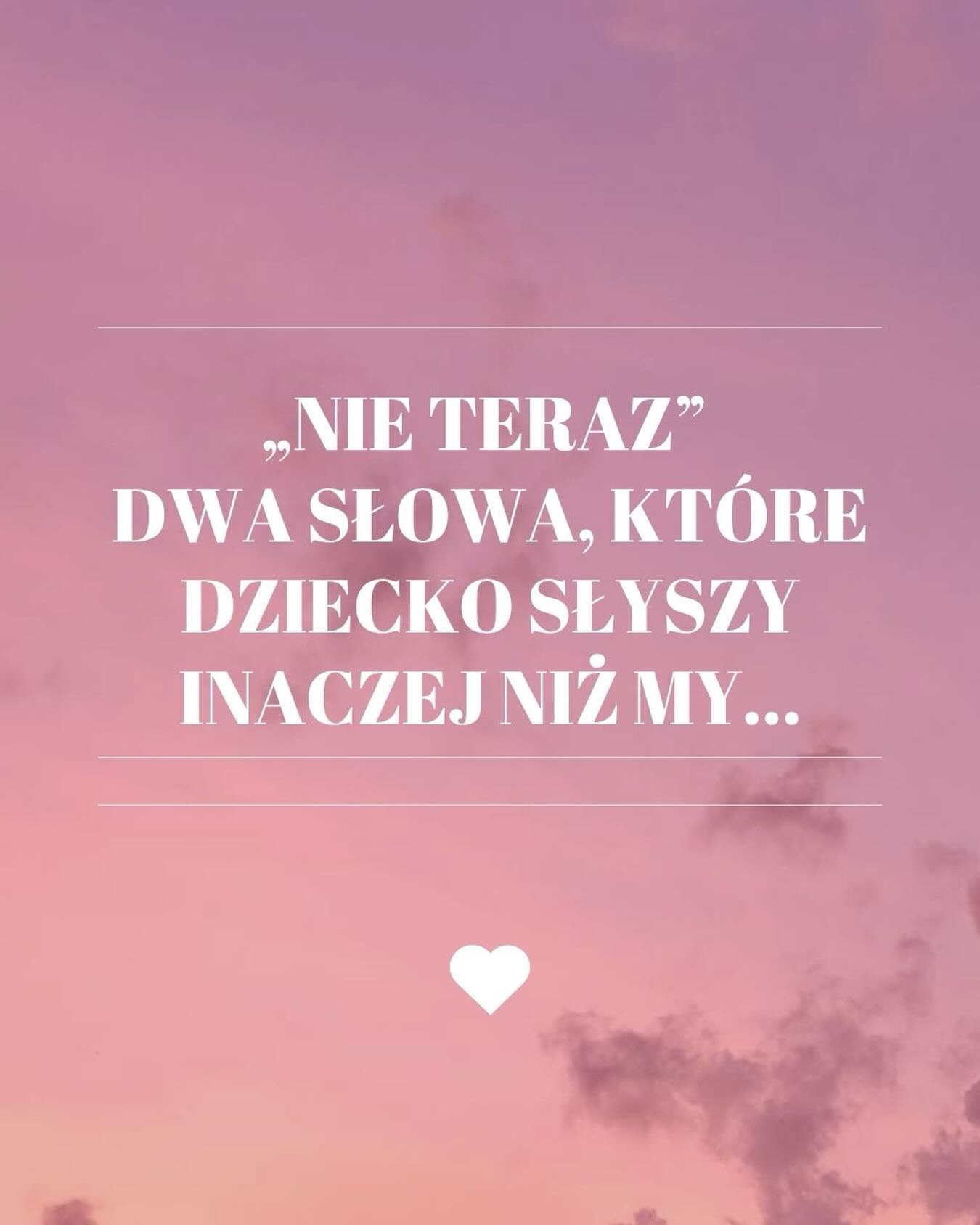 strefa_emocji_pl Facebook ad: Nie teraz, dwa słowa, które dziecko słyszy inaczej…