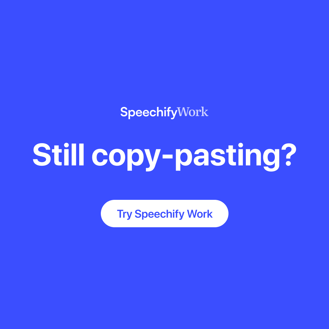 Speechify Facebook ad