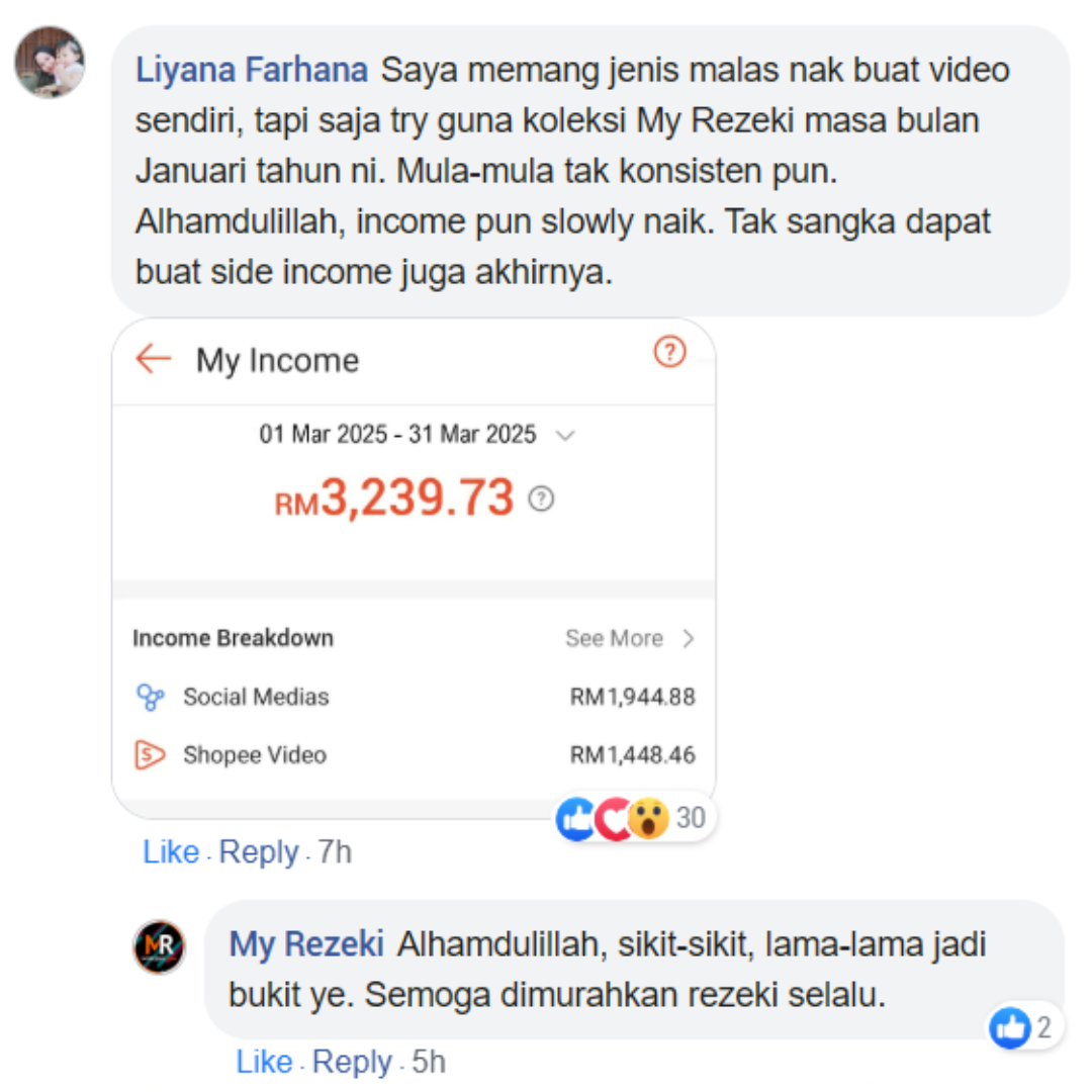 My Rezeki Facebook ad