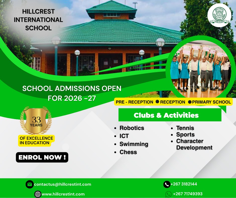 Hillcrest International School Gaborone Facebook ad: We believe in raising confident, capable learners for…