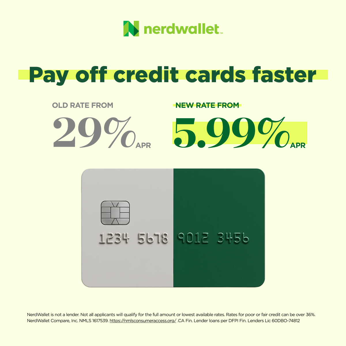NerdWallet Facebook ad