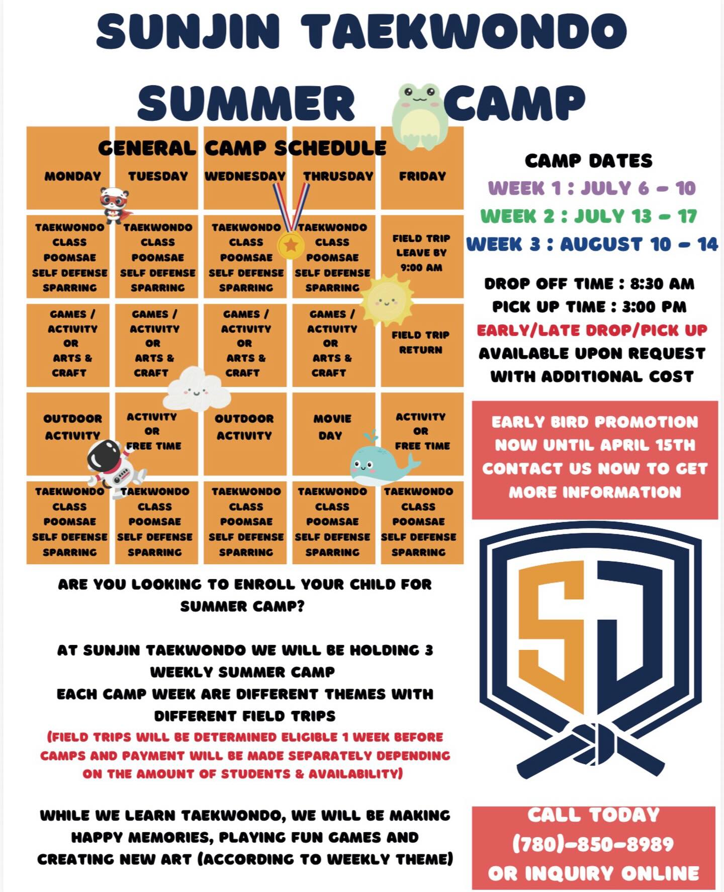 Sunjin Taekwondo Facebook ad: Sunjin Taekwondo Summer Camp 2026 is Coming!