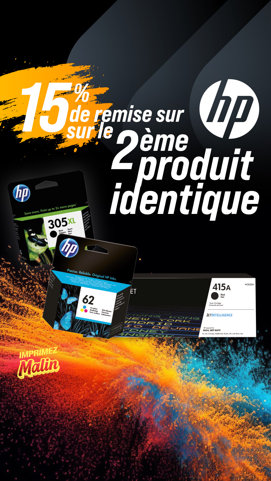 Office DEPOT France Facebook ad: Faites le plein de bonnes impressions: 15% de…