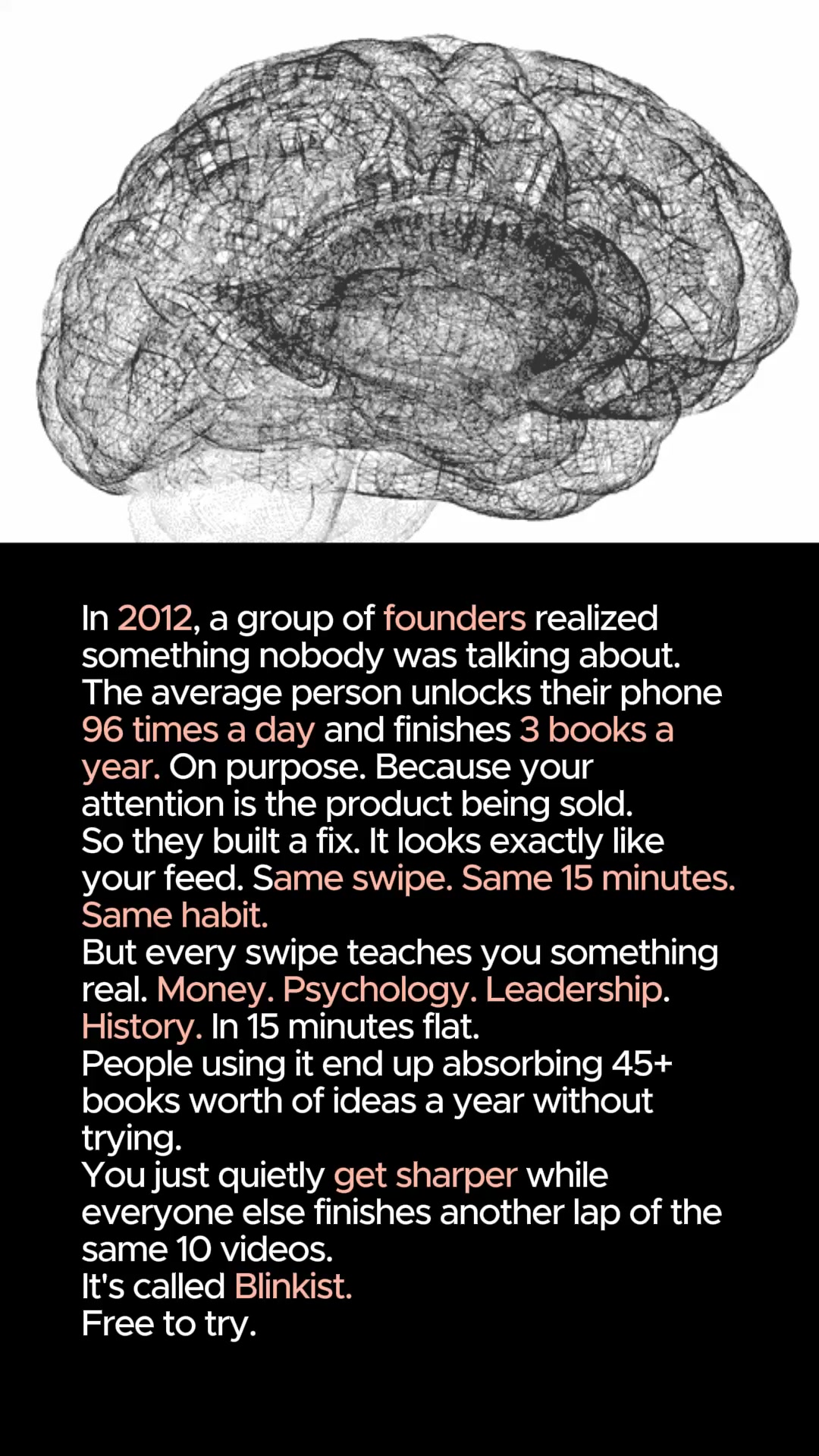Blinkist Facebook ad: Transform your life in 2026 with this book…