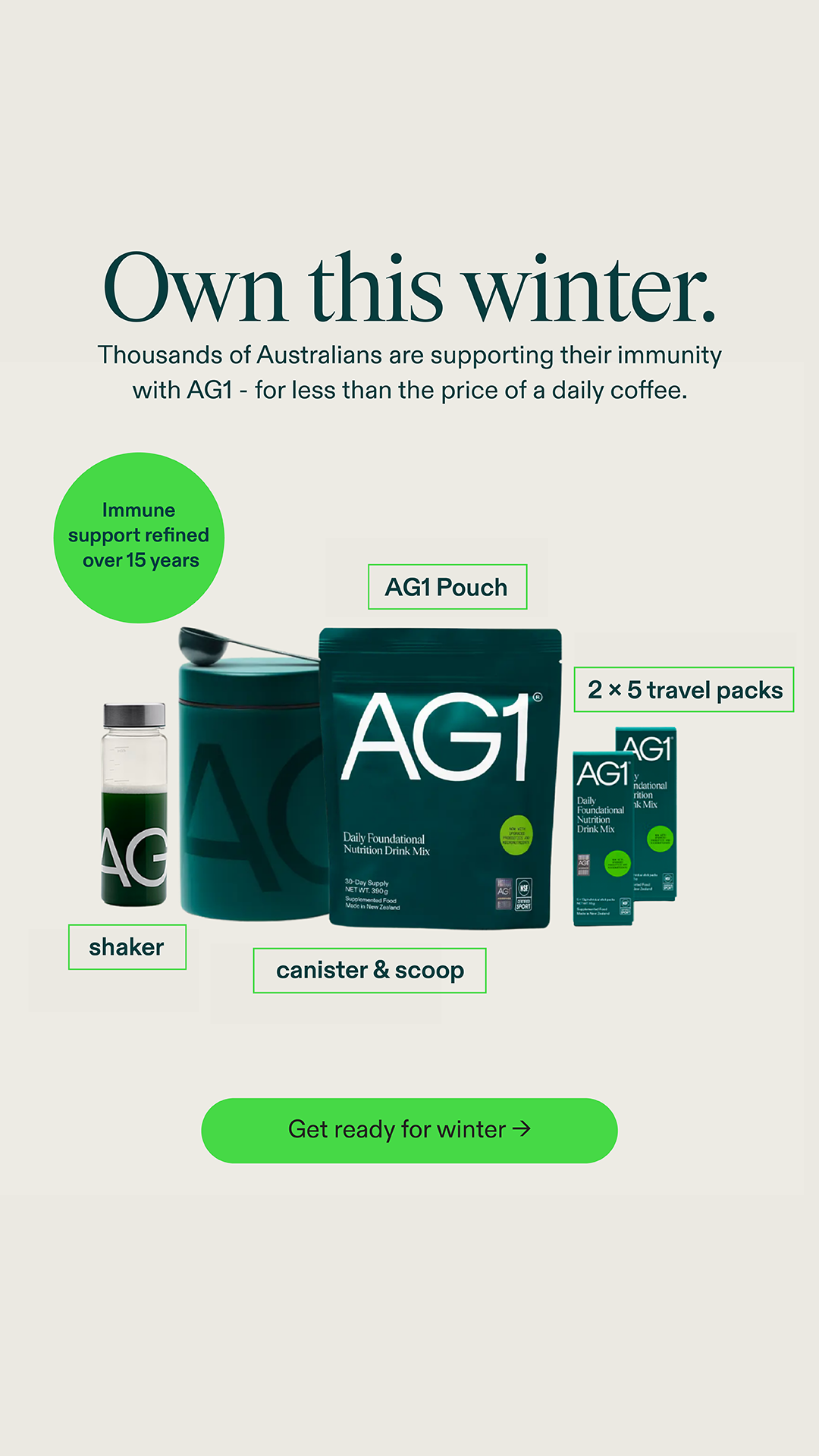 AG1 by Athletic Greens Facebook ad