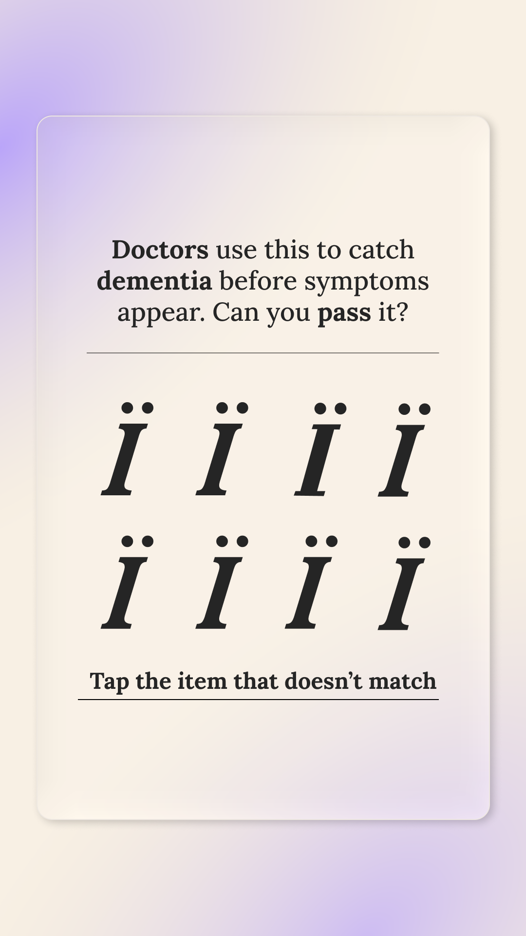 Brain Health Check Facebook ad