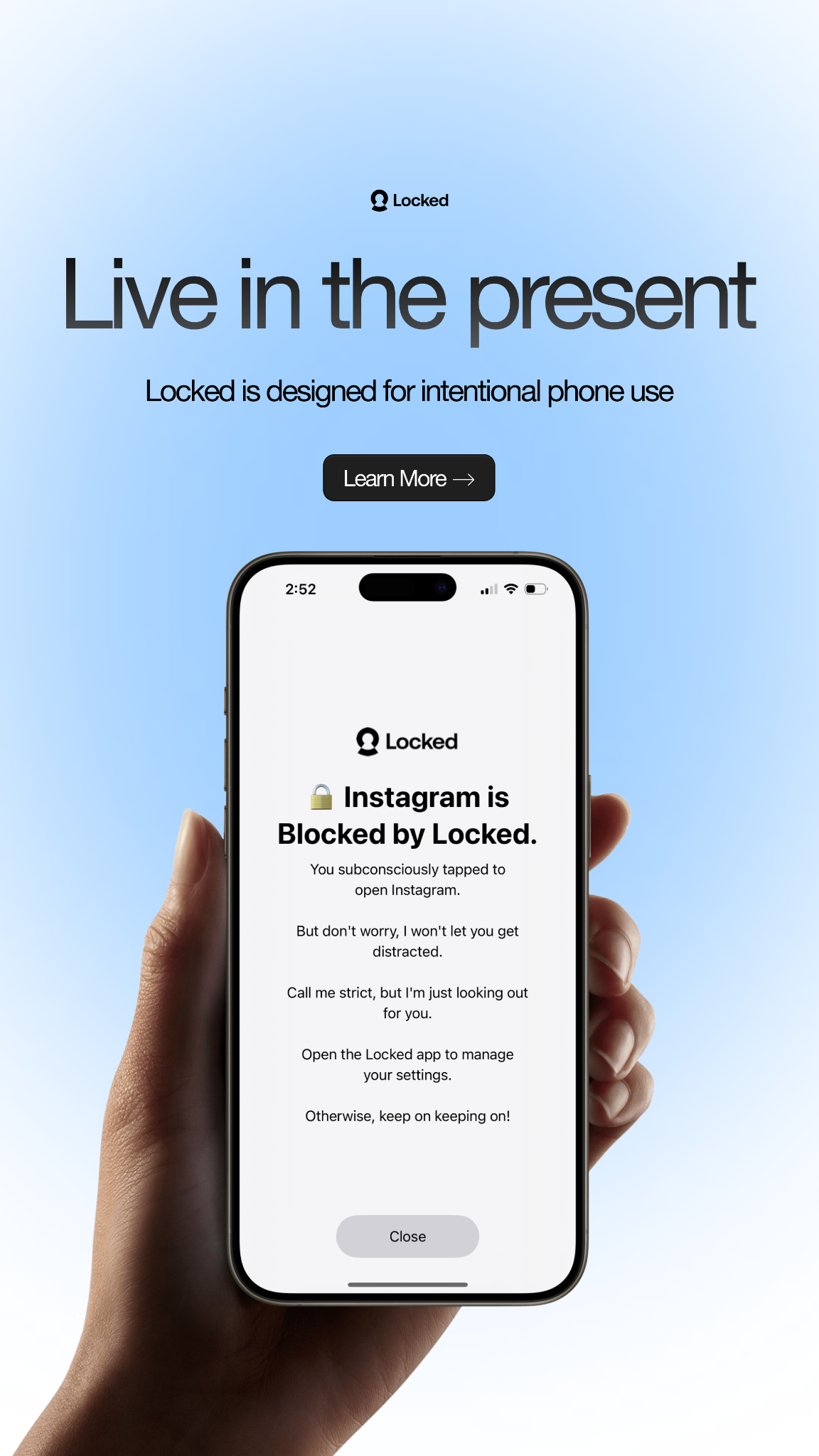 NowLocked - Less Screen Time Facebook ad