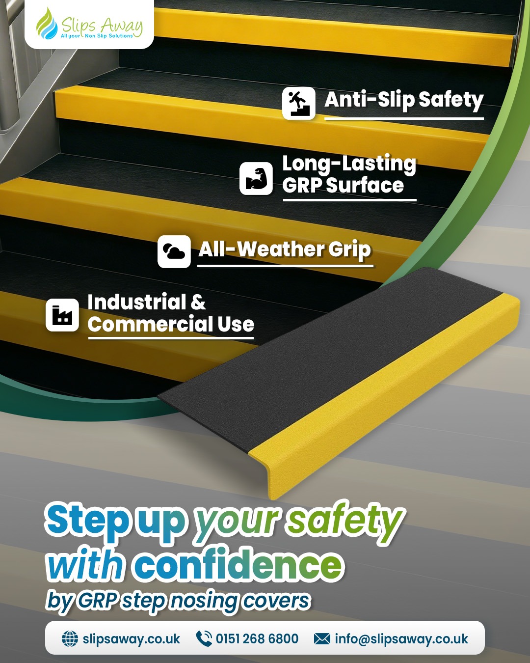Non Slip Bath Stickers & Stair Safety Treads by SLIPS AWAY Facebook ad