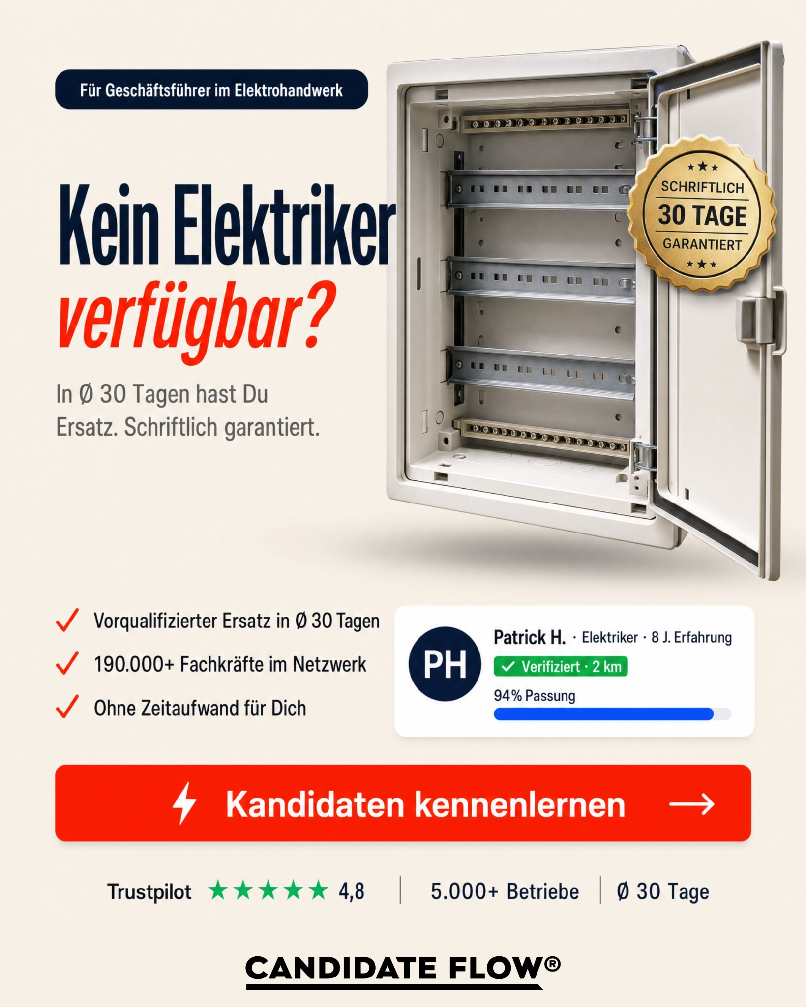 Candidate Flow GmbH - Recruiting Partner für den Mittelstand Facebook ad