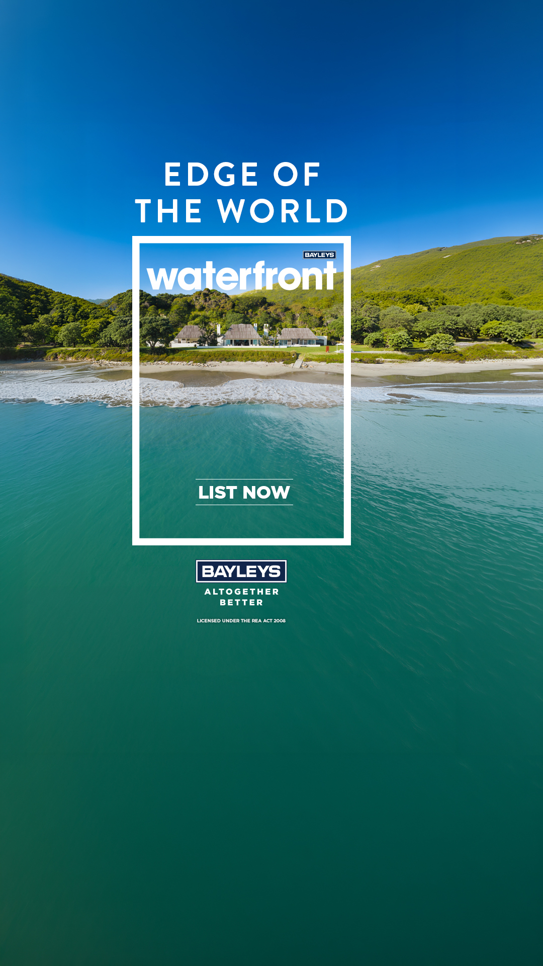 Bayleys Waterfront Facebook ad from Jul 24, 2026