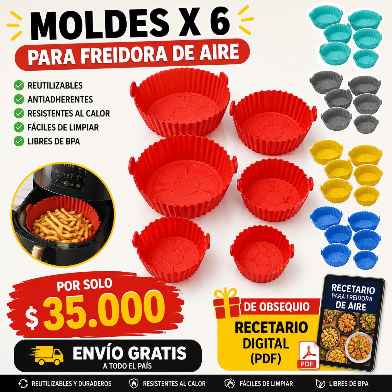 Novamarket Facebook ad: El Accesorio que Tu Air Fryer Necesita