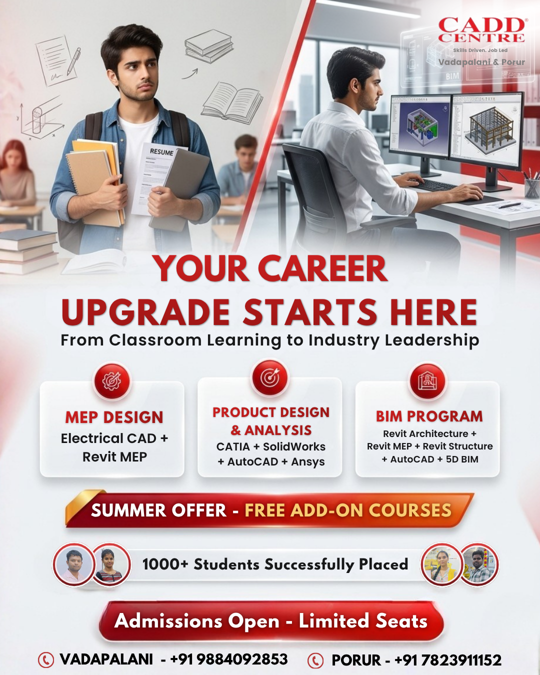 Cadd Centre-Porur & Vadapalani Facebook ad: Start Your Career in CAD & BIM Today